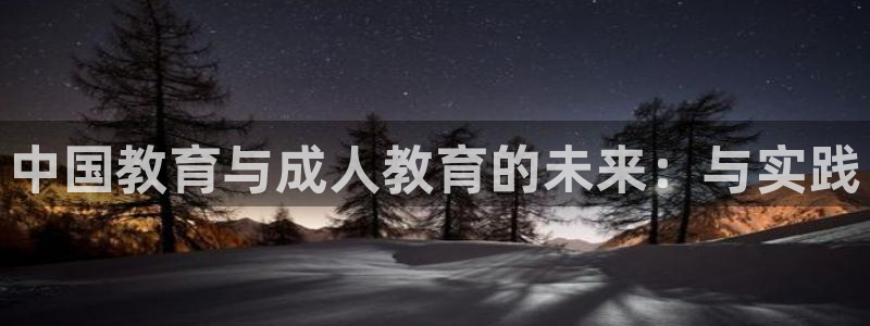 新航娱乐最新消息：中国教育与成人教育的未来：与实践