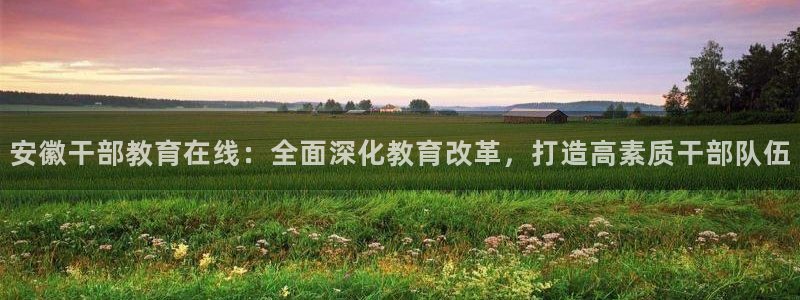 新航娱乐官网入口：安徽干部教育在线：全面深化教育改革，打造高