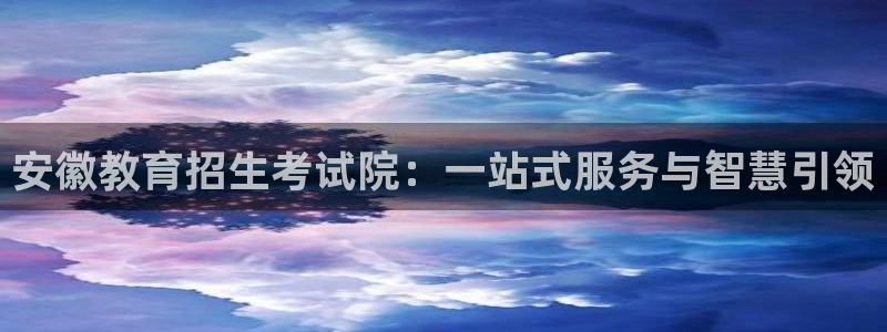 新航娱乐公司招聘信息网：安徽教育招生考试院：一站式服务与智慧
