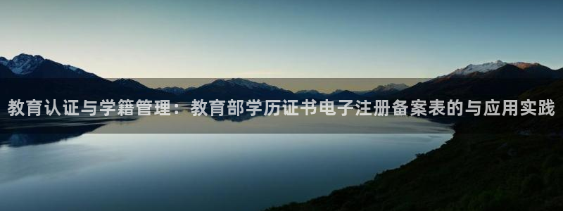 新航线娱乐会所：教育认证与学籍管理：教育部学历证书电子注册备