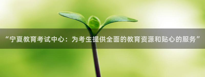 新航娱乐注册：“宁夏教育考试中心：为考生提供全面的教育资源和
