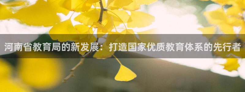 高州新航线娱乐俱乐部：河南省教育局的新发展：打造国家优质教育